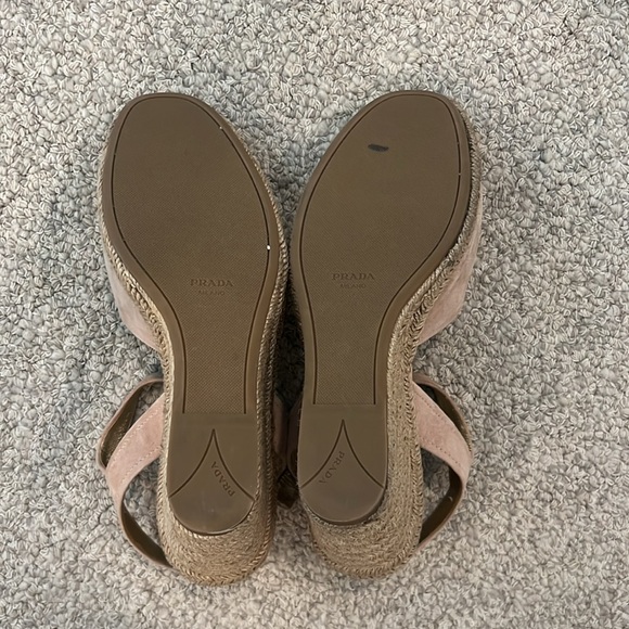 Prada Espadrilles wedges in pink suede - Picture 11 of 12